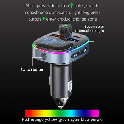 Digital Display Voltage Monitoring Bluetooth Hands-free Call Car MP3 Player