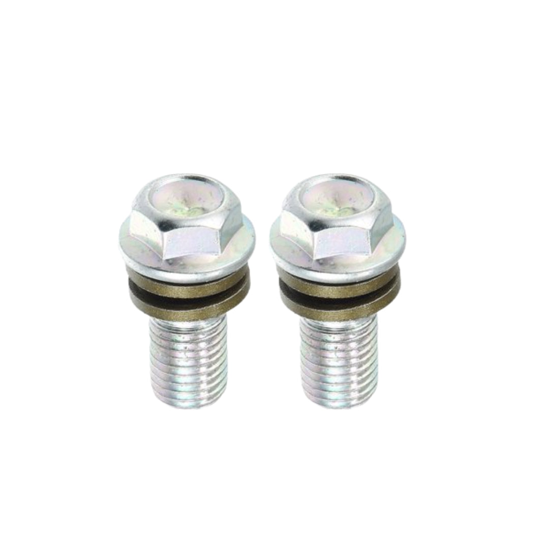 Aftermarket Silver M10 Banjo Bolt: 10mm (2-Piece)