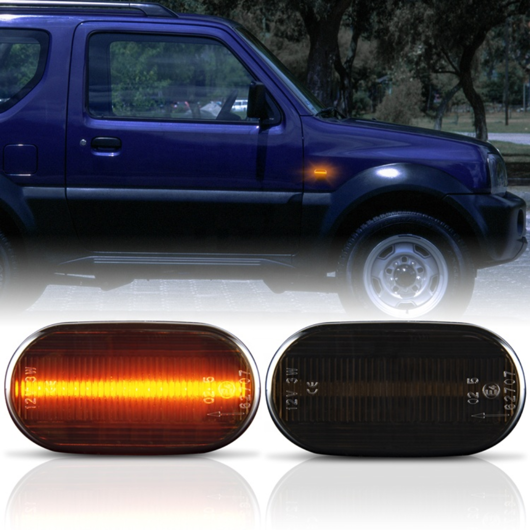 Aftermarket Flowing LED Indicator Set Compatible with: Suzuki Jimny - Black, Orange