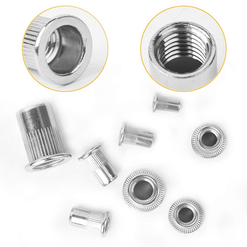 205 Pieces Stainless Steel Rivet Nut Assortment Kit,Aluminium Flat Head Rivet.