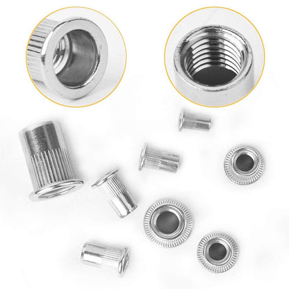 205 Pieces Stainless Steel Rivet Nut Assortment Kit,Aluminium Flat Head Rivet.
