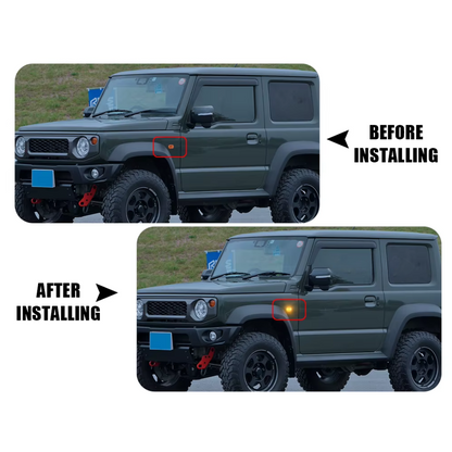 Aftermarket Flowing LED Indicator Set Compatible with: Suzuki Jimny - Black, Orange