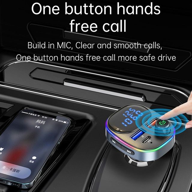 Digital Display Voltage Monitoring Bluetooth Hands-free Call Car MP3 Player