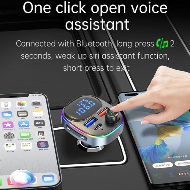 Digital Display Voltage Monitoring Bluetooth Hands-free Call Car MP3 Player