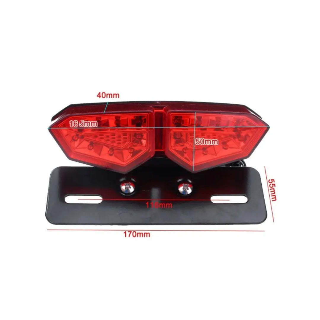 MC LED Tail Light & Number Plate Holder: Brake & Indicators Light #3