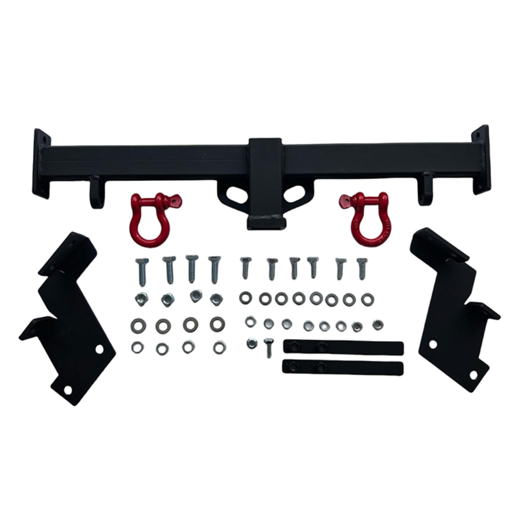 Aftermarket Steel Tow Bar & Red Shackles: Suzuki Jimny 3/5 Door (2019-)