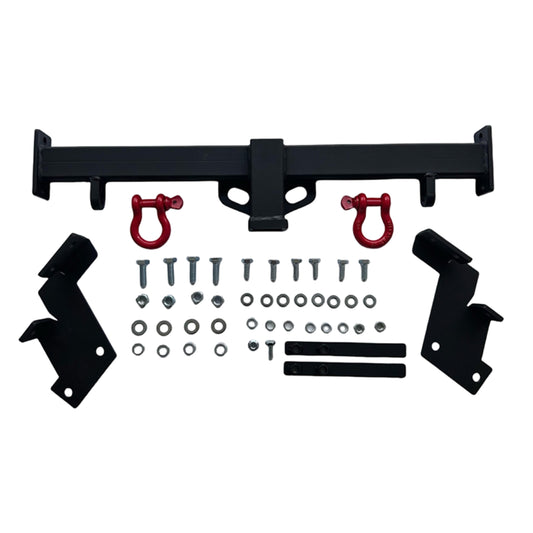 Aftermarket Steel Tow Bar & Red Shackles: Suzuki Jimny 3/5 Door (2019-)