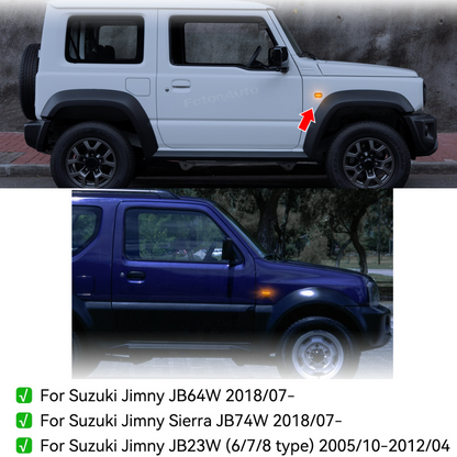 Aftermarket Flowing LED Indicator Set Compatible with: Suzuki Jimny - Black, Orange
