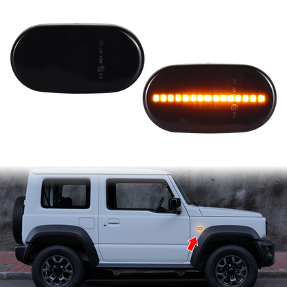 Aftermarket Flowing LED Indicator Set Compatible with: Suzuki Jimny - Black, Orange