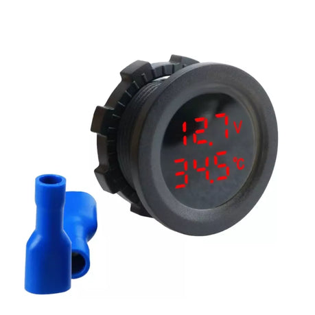 LED Dual Display Temperature & Voltmeter (12V)