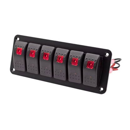Auto 6 Gang Rocker Switch Panel