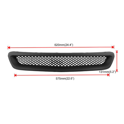 Aftermarket Front Mesh Grill Compatible with Honda Civic (1996-1998)