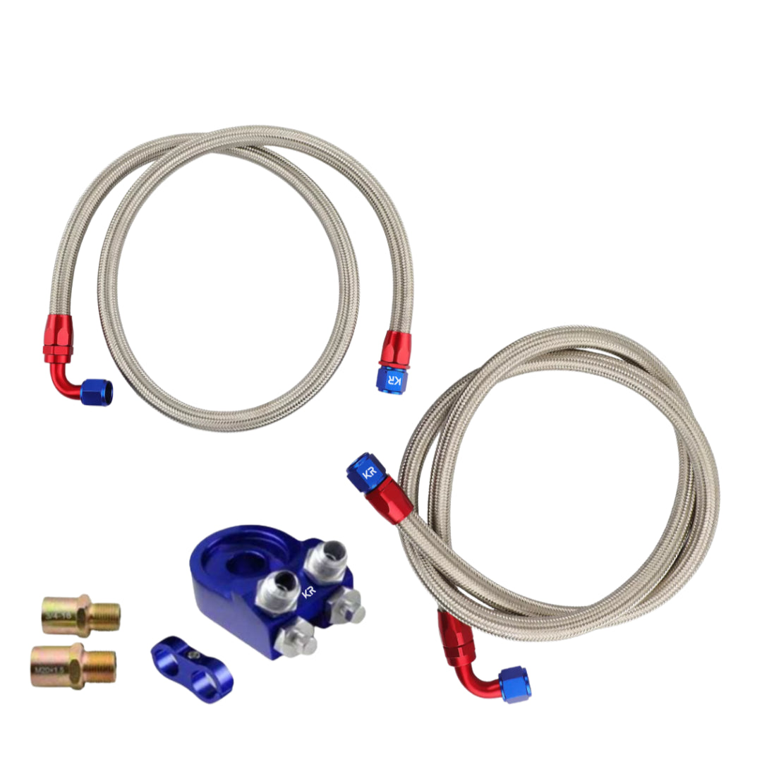 Oil Cooler Line/ Hoses & Sandwich Plate Adapter Set (AN10)