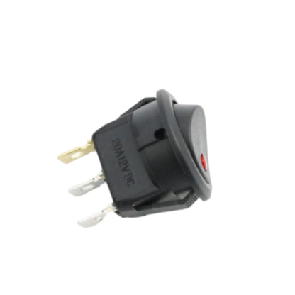 On/Off Round Mini Rocker Toggle Switch 3-Pin with LED (2-Piece)