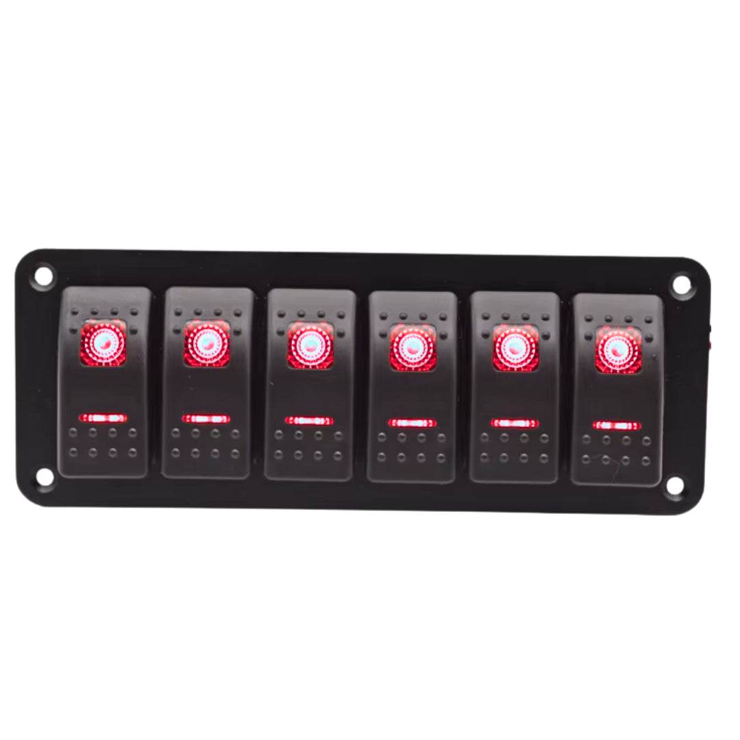 Auto 6 Gang Rocker Switch Panel