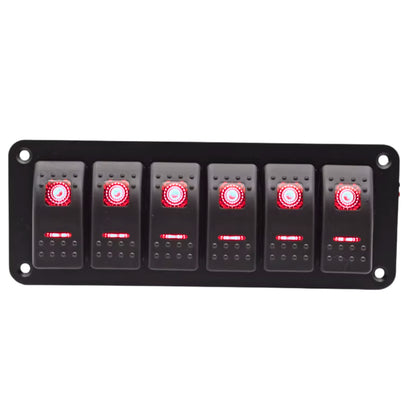 Auto 6 Gang Rocker Switch Panel