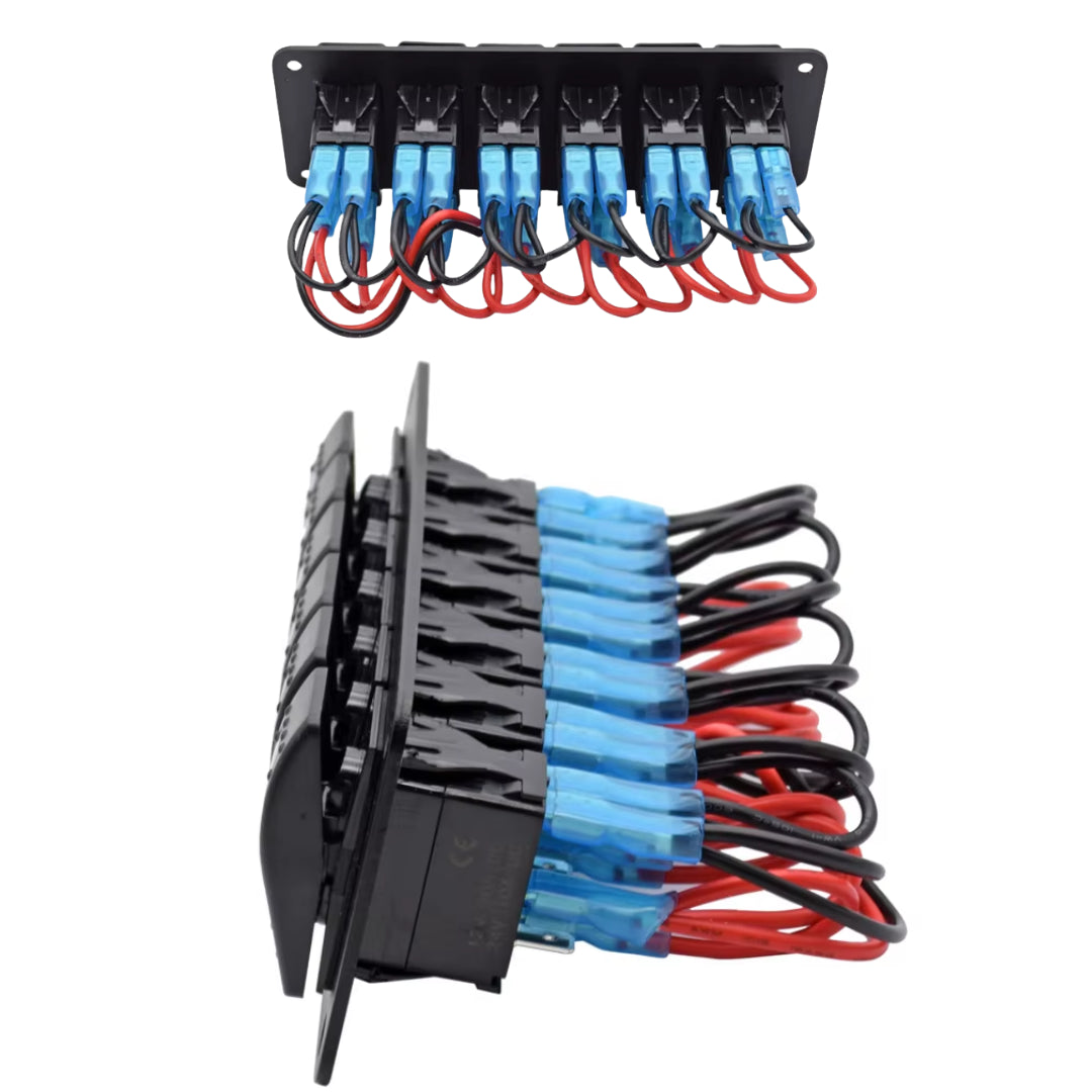 Auto 6 Gang Rocker Switch Panel