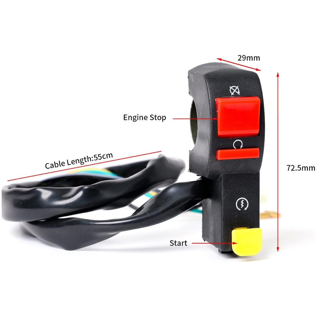 Custom Motorcycle ON/OFF & Start Switch: 22mm