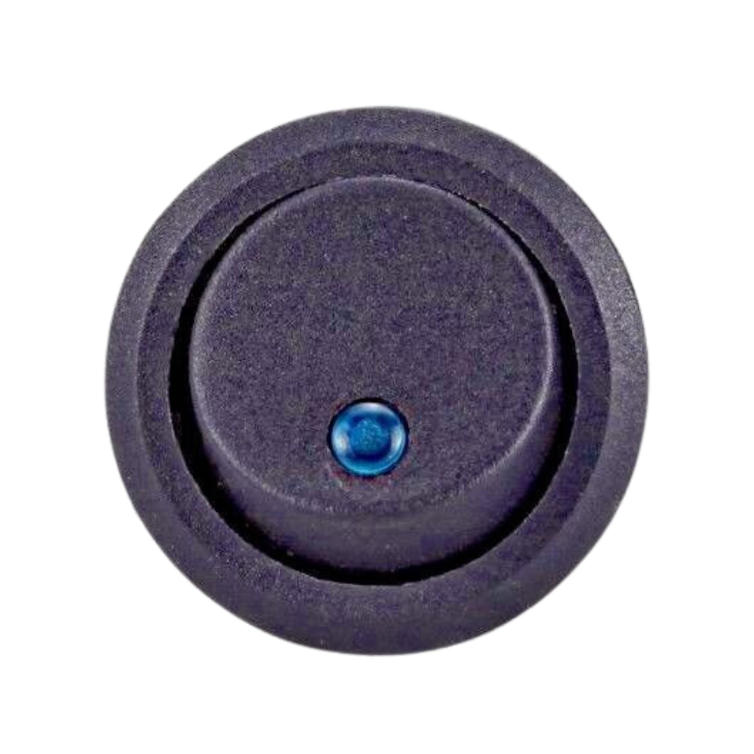 On/Off Round Mini Rocker Toggle Switch 3-Pin with LED (2-Piece)