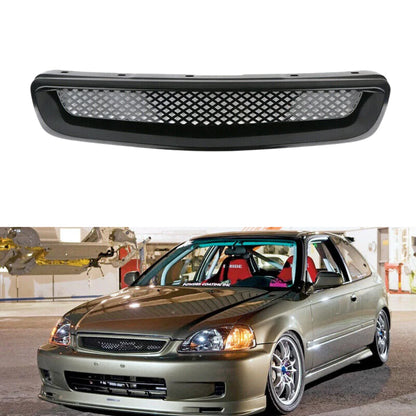 Aftermarket Front Mesh Grill Compatible with Honda Civic (1996-1998)