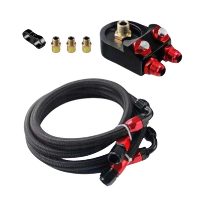 Oil Cooler Line/ Hoses & Sandwich Plate Adapter Set (AN10)