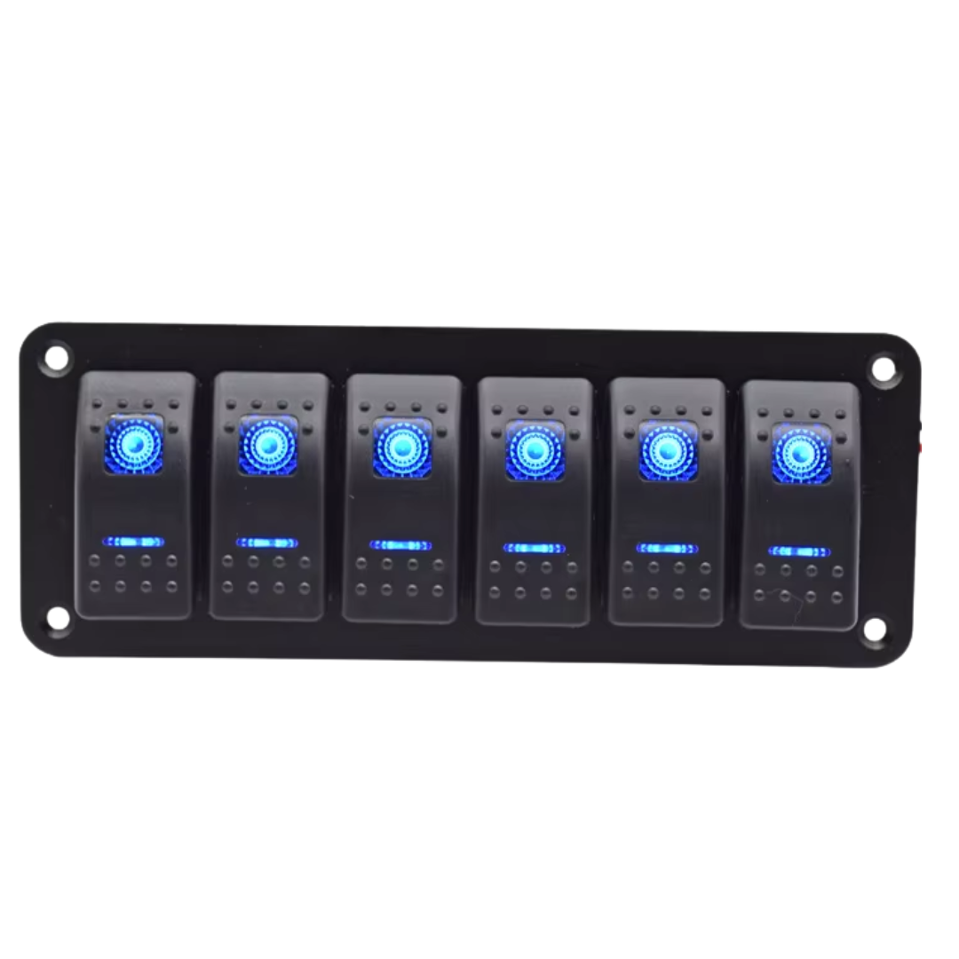 Auto 6 Gang Rocker Switch Panel