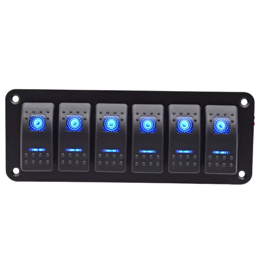 Auto 6 Gang Rocker Switch Panel