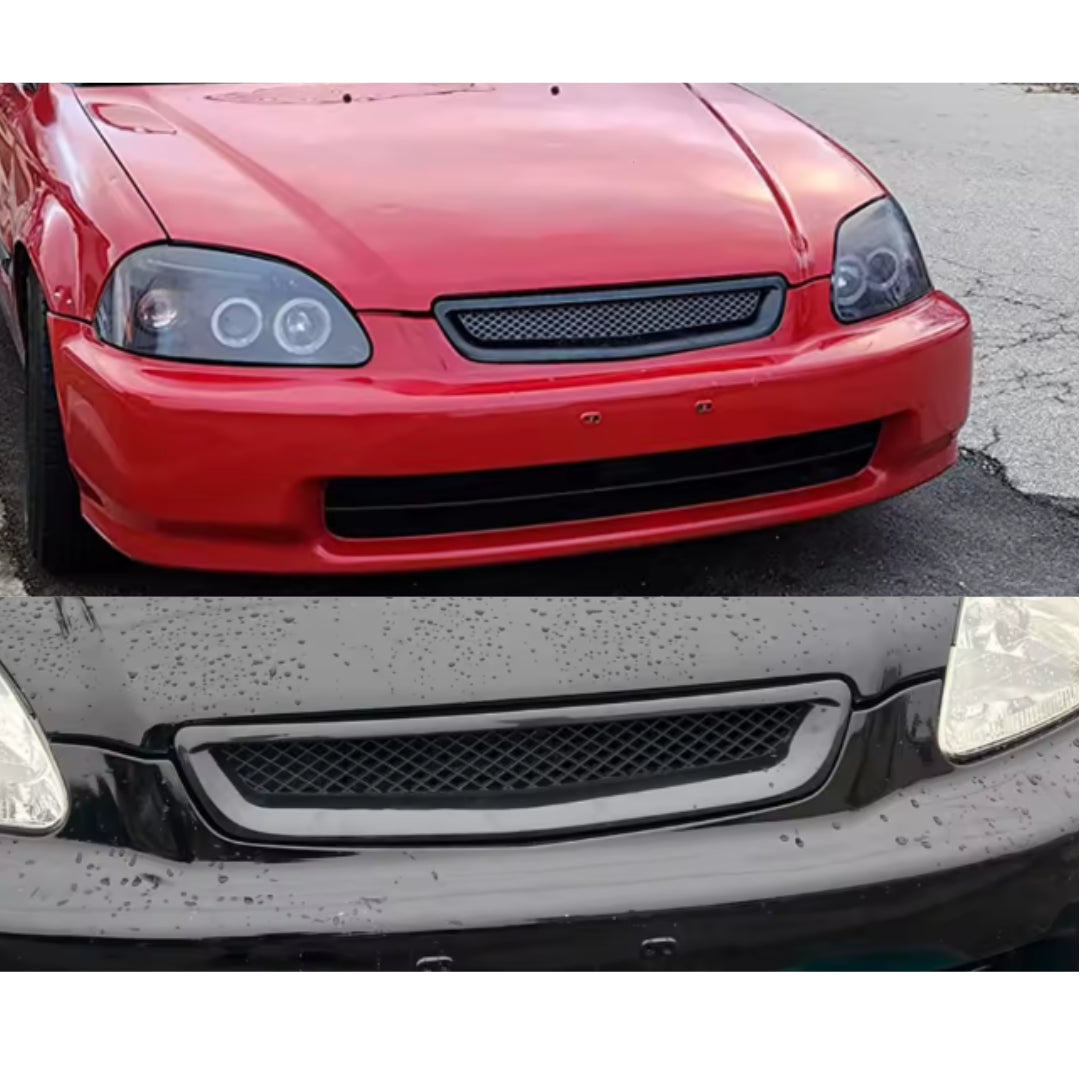 Aftermarket Front Mesh Grill Compatible with Honda Civic (1996-1998)