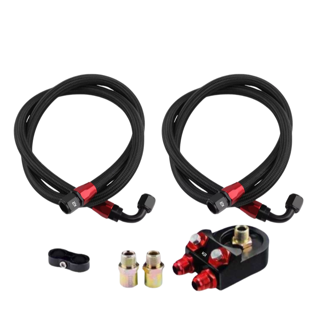 Oil Cooler Line/ Hoses & Sandwich Plate Adapter Set (AN10)