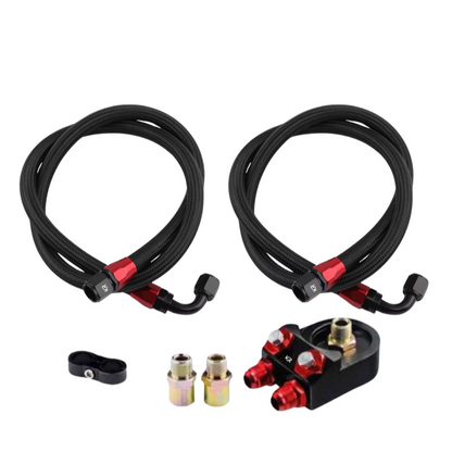 Oil Cooler Line/ Hoses & Sandwich Plate Adapter Set (AN10)