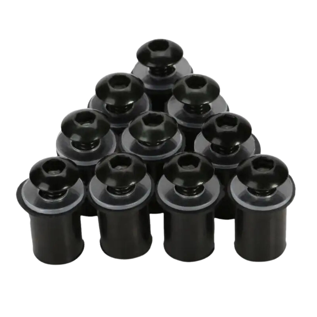 Screen Rubber Well Nuts & Bolts M5 Set (10-Piece)
