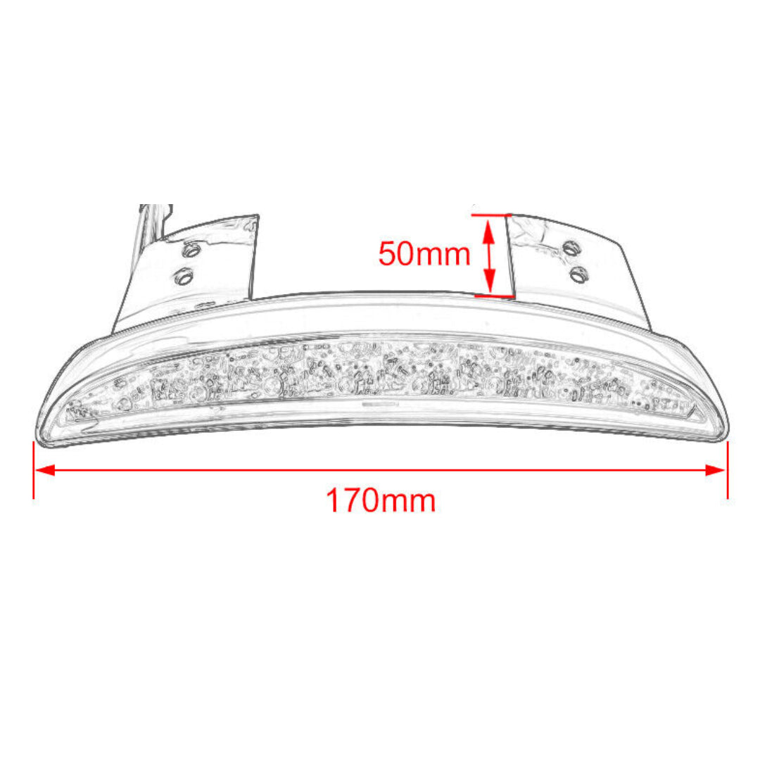 Custom Harley XL883/ XL1200 LED Tail & Stop Light (3-Wire)