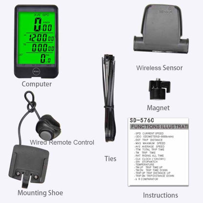 LCD Bicycle Computer Bike Speedometer Cycling Odometer with Backlight