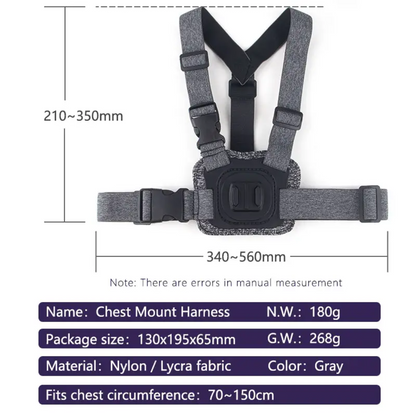 Dual-Position Mounts Chest Strap Mount For GoPro Hero 8/9/10/11