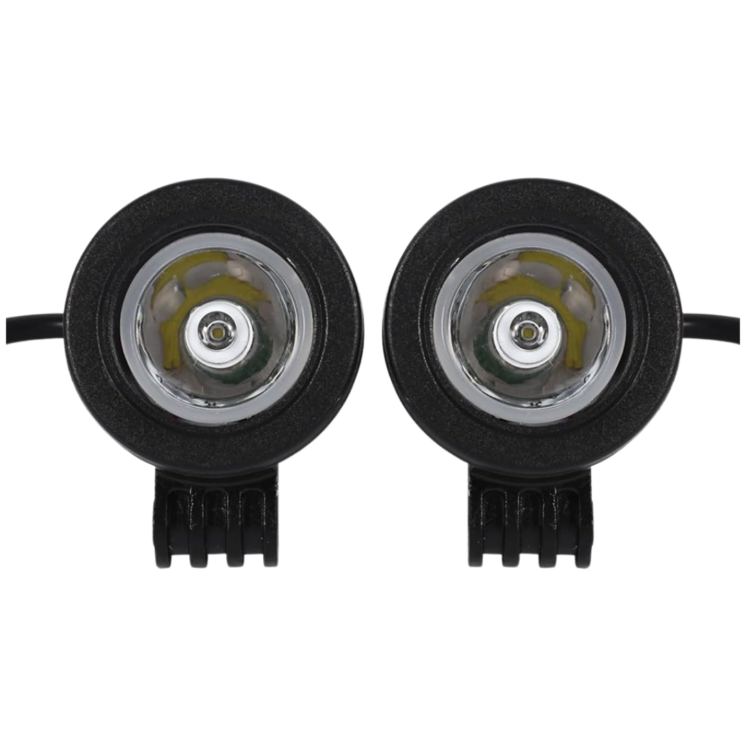 Small Motorcycle LED Spotlight Set: (10W) - White
