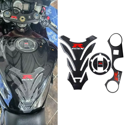 MC Suzuki GSX-R600/ 750/ 1000 Tank, Fuel Cap & Clamp Pad Sticker Kit
