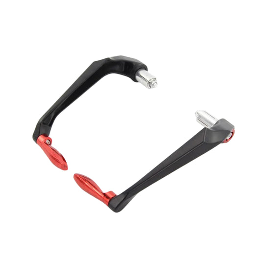 Motorcycle Bar End Lever Guards - Red/ Black
