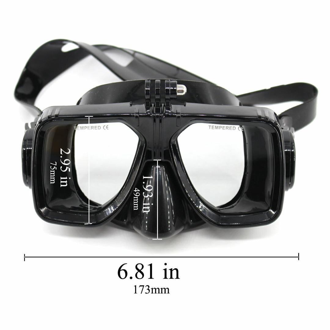 Multifunctional Diving Mask with Camera Mount for GoPro & Action Cameras