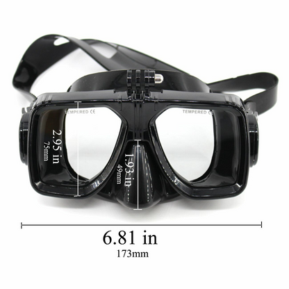 Multifunctional Diving Mask with Camera Mount for GoPro & Action Cameras