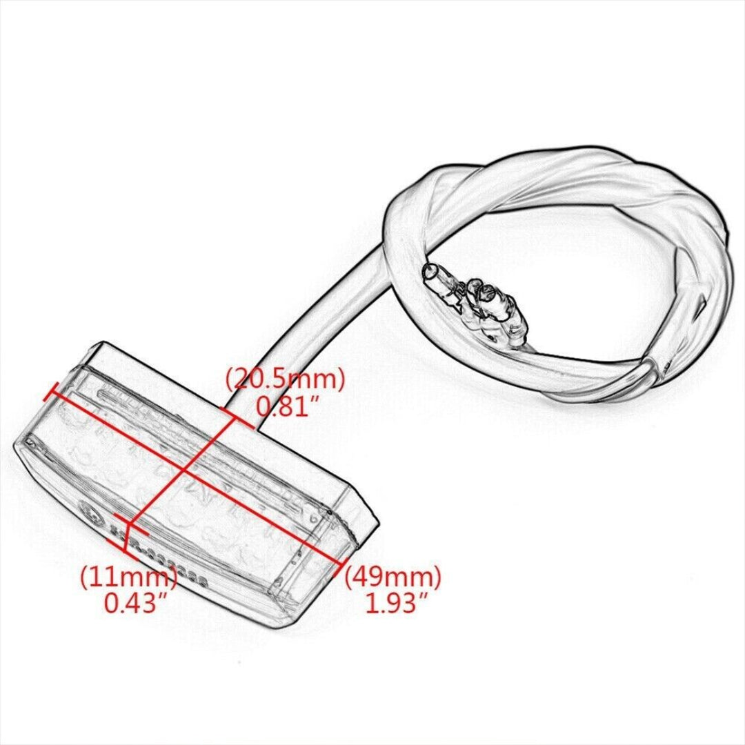 Mini Rear Brake LED Tailight (12V)