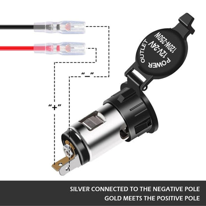12V Female Cig Power Socket: (120W)