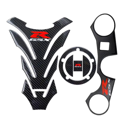 MC Suzuki GSX-R600/ 750/ 1000 Tank, Fuel Cap & Clamp Pad Sticker Kit