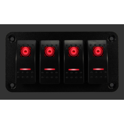 Automotive 4-Gang Rocker Switch Panel/ Circuit Breaker