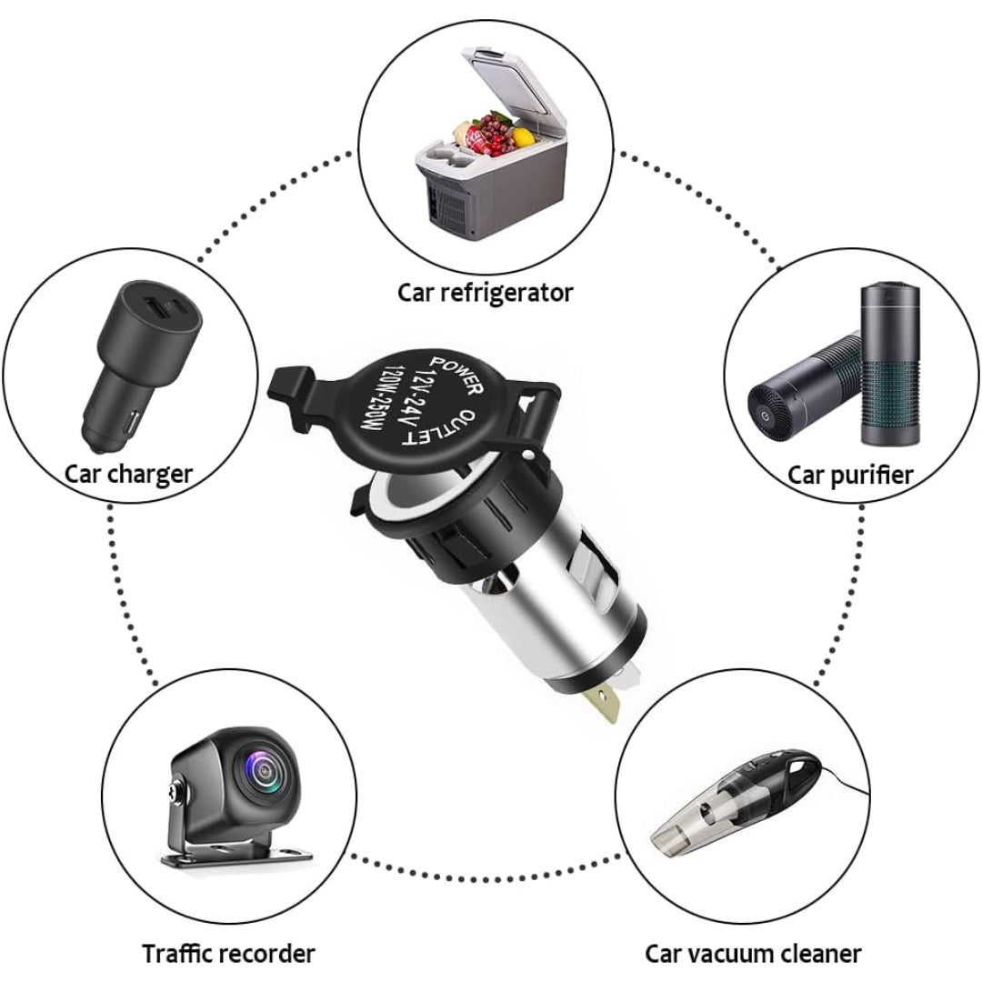 12V Female Cig Power Socket: (120W)