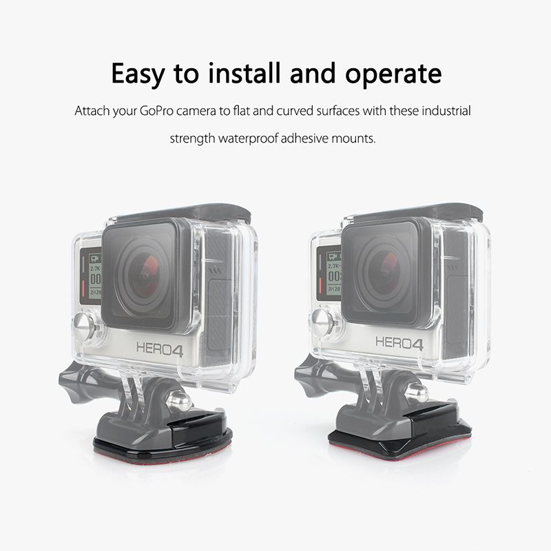 Flat and Curved Adhesive Mounts for All GoPro