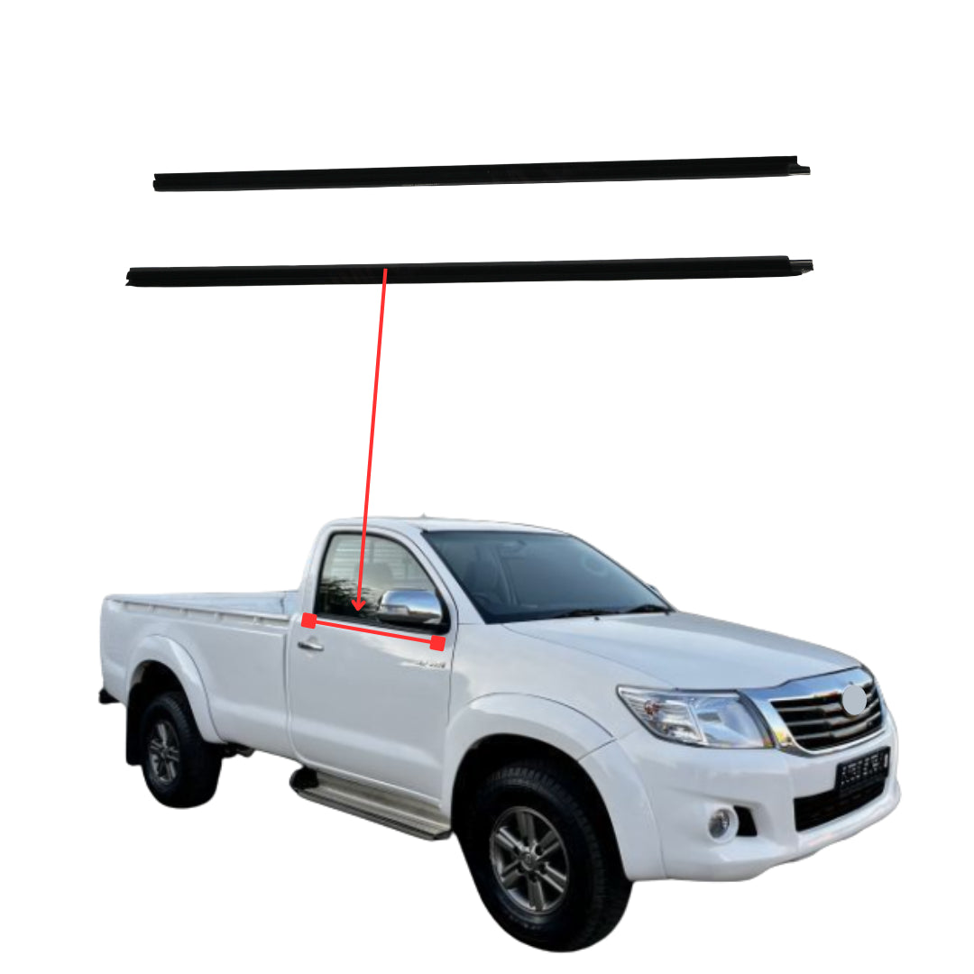 Aftermarket Window Weather Strip Trim Set: Hilux 2-Door (2005-2015)