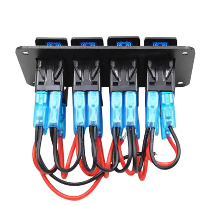 Automotive 4-Gang Rocker Switch Panel/ Circuit Breaker