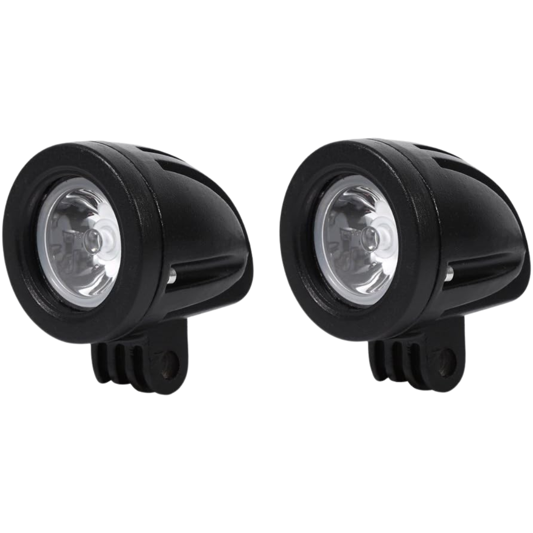 Small Motorcycle LED Spotlight Set: (10W) - White