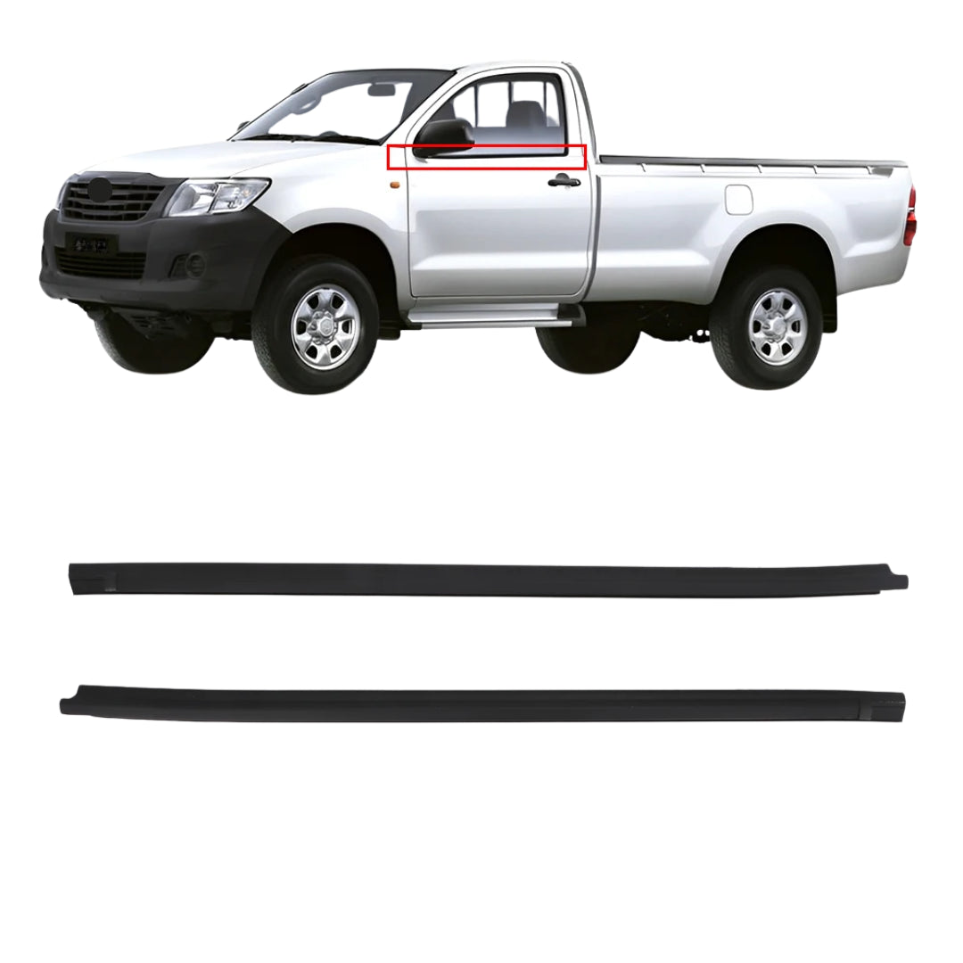 Aftermarket Window Weather Strip Trim Set: Hilux 2-Door (2005-2015)