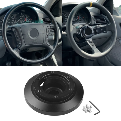 Aftermarket Slim Steering Wheel Hub Adaptor Compatible with BMW E46